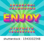 3d bold retro font. vintage... | Shutterstock .eps vector #1543332548