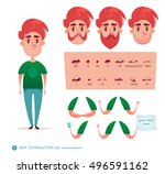 boy character for your scenes... | Shutterstock .eps vector #496591162