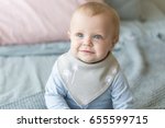 Infant Baby Posing In Bib
