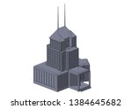 gray buildings in the white... | Shutterstock .eps vector #1384645682