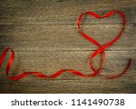 romantic valentines day red... | Shutterstock . vector #1141490738