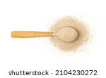 yeast in wooden spoon isolated. ... | Shutterstock . vector #2104230272