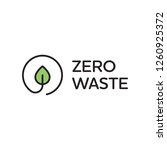 vector zero waste logo design... | Shutterstock .eps vector #1260925372