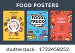 vector street food banner... | Shutterstock .eps vector #1723458352