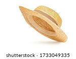 Boater straw hat flying...