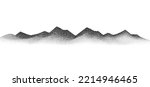 Grain stippled mountains. Dotted landscape and terrain. Black and white grainy hills in dotwork style. Noise stochastic background. Pointillism textured wallpaper. Grunge vector