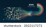 sorting data. vector waves... | Shutterstock .eps vector #2022117272