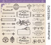vector calligraphic decoration... | Shutterstock .eps vector #98353292