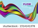  flow poster with abstract... | Shutterstock .eps vector #1514141378