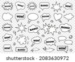 retro blank comic bubbles and... | Shutterstock .eps vector #2083630972