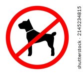 no dogs sign vector icon in... | Shutterstock .eps vector #2145234815