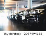 
Cars in a showroom in the dealership, new cars, used cars, automotive industry