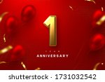 1 year anniversary celebration... | Shutterstock .eps vector #1731032542