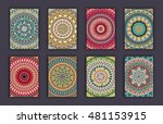 collection retro cards. ethnic... | Shutterstock .eps vector #481153915