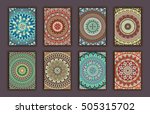 collection retro cards. ethnic... | Shutterstock .eps vector #505315702