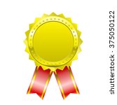 blank certificate with ribbon ... | Shutterstock .eps vector #375050122