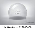 vector transparent semi sphere  ... | Shutterstock .eps vector #127800608