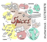 vector hand drawn spices... | Shutterstock .eps vector #1327839878