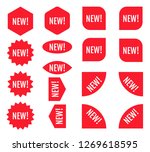 new sticker set. red promotion... | Shutterstock .eps vector #1269618595