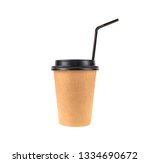 paper coffee cup isolated on... | Shutterstock . vector #1334690672
