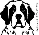 Saint Bernard Outline Only  Dog ...