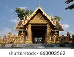 Small photo of Phetchabun, THAILAND - DEC 7: 2013. Phetchabun's City Pillar Shrine has been brought over from the ancient town of Si Thep and is considered the oldest such structure in Thailand.