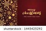 merry christmas and happy new... | Shutterstock .eps vector #1445425292