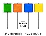 blank traffic sign isolated on... | Shutterstock . vector #426148975