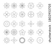 icon set of flower. trendy... | Shutterstock .eps vector #1802953705