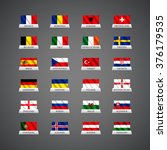 euro 2016 vector waving country ... | Shutterstock .eps vector #376179535
