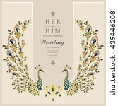 wedding invitation or card with ... | Shutterstock .eps vector #439446208