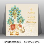 wedding invitation card... | Shutterstock .eps vector #684928198