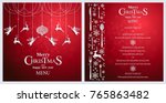christmas greeting and new... | Shutterstock .eps vector #765863482