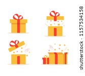 gift boxes. set of different... | Shutterstock .eps vector #1157534158