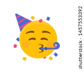 party emoji. happy face with... | Shutterstock .eps vector #1457553392