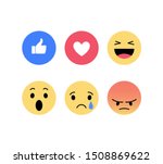facebook reactions. emoji ... | Shutterstock .eps vector #1508869622
