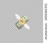 Flying Money Emoji With Wings....