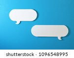 paper bubble speech shapes on... | Shutterstock . vector #1096548995