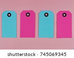 set of colorful labels made of... | Shutterstock . vector #745069345