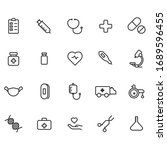 medicine hospital outline icon. ... | Shutterstock .eps vector #1689596455