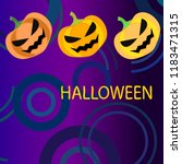 halloween pumpkin vector... | Shutterstock .eps vector #1183471315