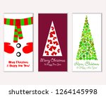 merry christmas and happy new... | Shutterstock .eps vector #1264145998