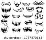 set of scary smile masks.... | Shutterstock .eps vector #1797570865