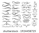 set of ornamental lines.... | Shutterstock .eps vector #1924458725