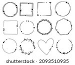 set of love frames with heart . ... | Shutterstock .eps vector #2093510935