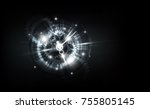 abstract futuristic technology... | Shutterstock .eps vector #755805145