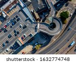 Drone photo of car park