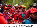 Small photo of Ollantaytambo, Peru - January 5, 2020: The Descent of the Three Kings in Ollantaytambo, is a religious festivity that is celebrated every year on January 6
