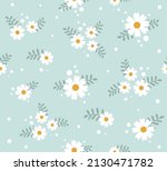 seamless pattern of daisy... | Shutterstock .eps vector #2130471782