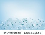 molecular structure background... | Shutterstock .eps vector #1208661658